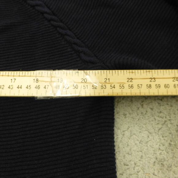 Talbots Sweater Womens XL Pullover Blue Knit Cotton Heavy Long Sleeve - Picture 6 of 8